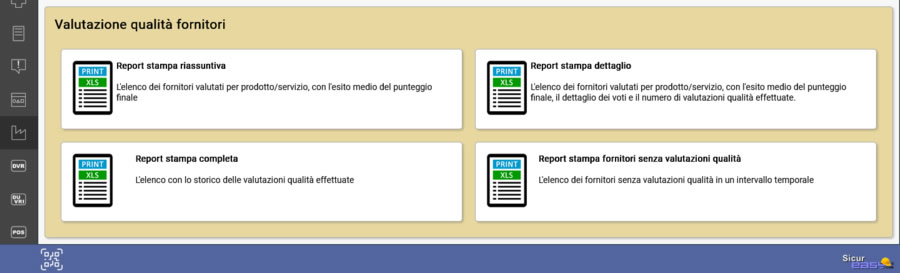 La reportistica a disposizione per le valutazioni fornitori ISO 9001